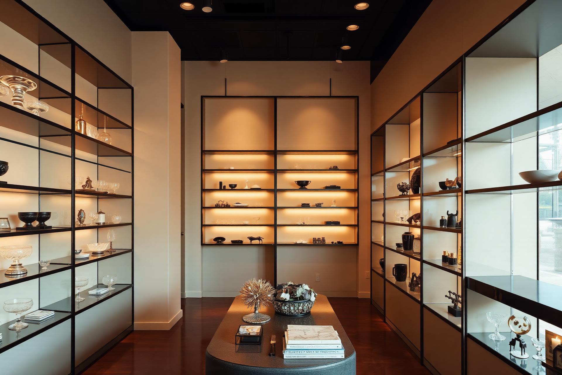 Curated boutique shelving