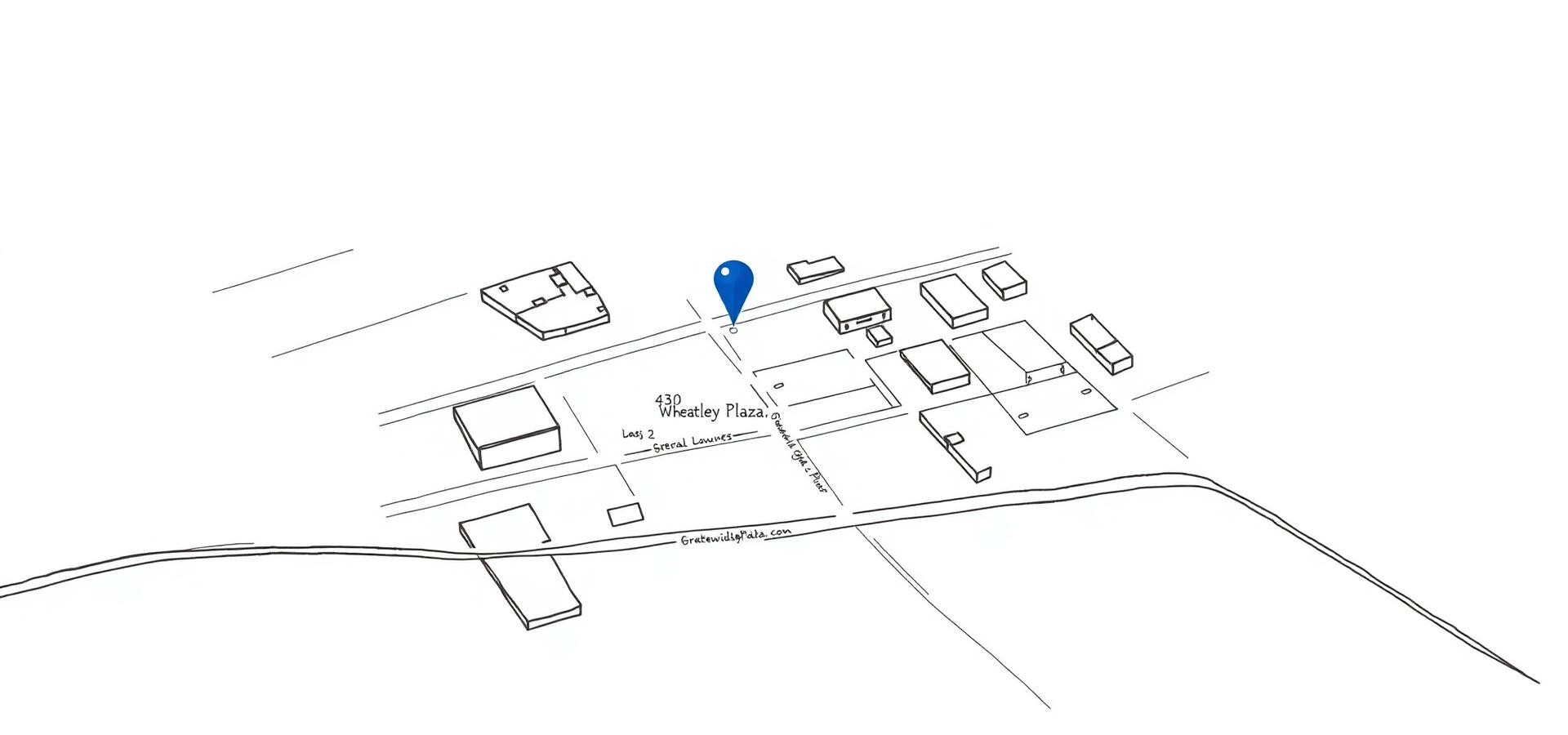 Map of Wheatley Plaza, Greenvale, NY