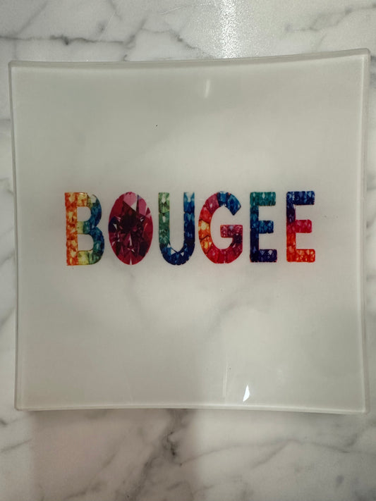 Bougee glass display trinket dish from our "Ruthless Collection". *Exclusive*