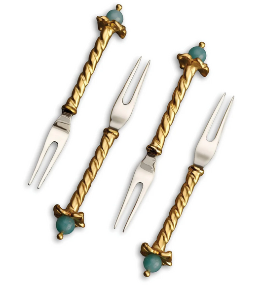 Venise Cocktail Two-Prong Picks (Set of 4)