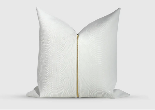 Venom | White Snake Skin Pillow