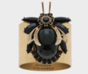 Vintage Bug Napkin Ring Black