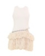 Broken Tulle Sleeveless Dress - White By ROKH